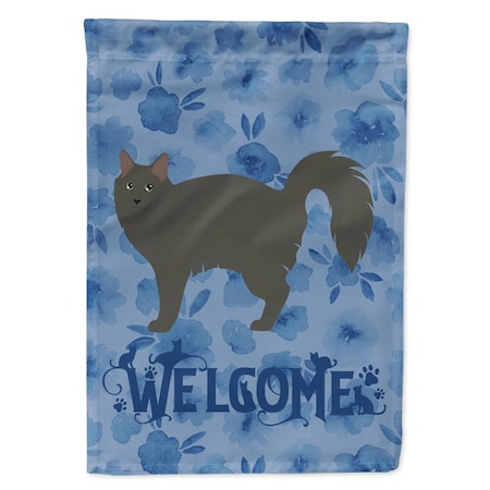 Carolines Treasures 28 x 0.01 x 40 in. Nebelung No.3 Cat Welcome Flag Canvas House Size CK4929CHF